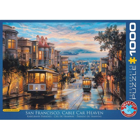 Eurographics Puzzle 1000 pièces : Ciel de tramway, San Francisco