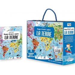 SASSI JUNIOR Puzzle & Livre Voyagez, découvrez, explorez, La Terre Sassi Junior