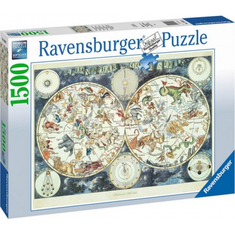 RAVENSBURGER PUZZLE 1500 P MAPPEMONDE DES ANIMAUX