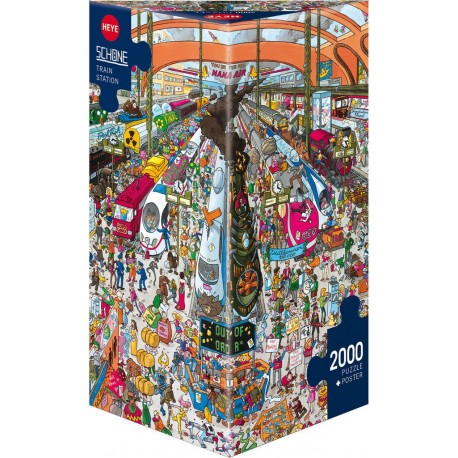 Heye Puzzle 2000 pièces : Train Station