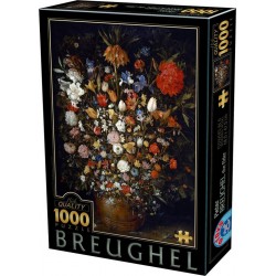 DToys Puzzle 1000 pièces : Fleurs dans un vase, Pieter Brueghel