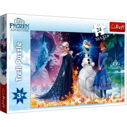 Puzzle La Reine des Neiges 24 pieces Olaf Ana Elsa