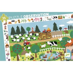 Djeco puzzle observation la ferme 35 pieces