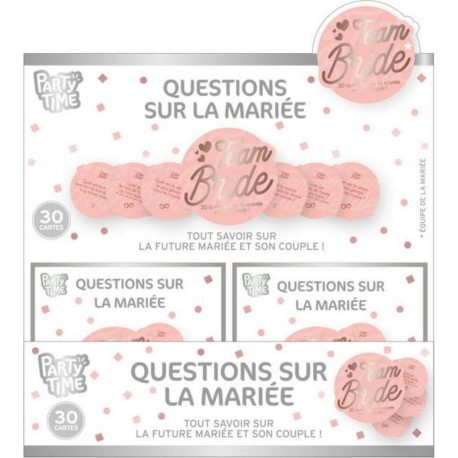 Paris Prix Jeu de 30 Questions EVJF 8cm Rose 