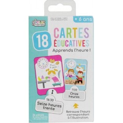 Paris Prix Jeu de Cartes Educatives J'apprends l'Heure 22cm Multicolore