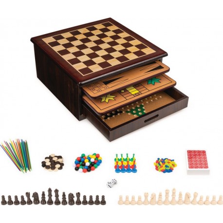 One Two Fun Coffret de Jeu 12 en 1 en bois