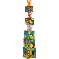 Djeco Maxi Topanijungle cubes gigognes avec animaux