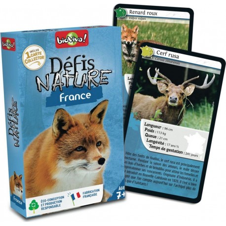 BIOVIVA Défis Nature France 36 cartes collector