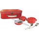 EGMONT TOYS Valisette de casseroles en metal rouge