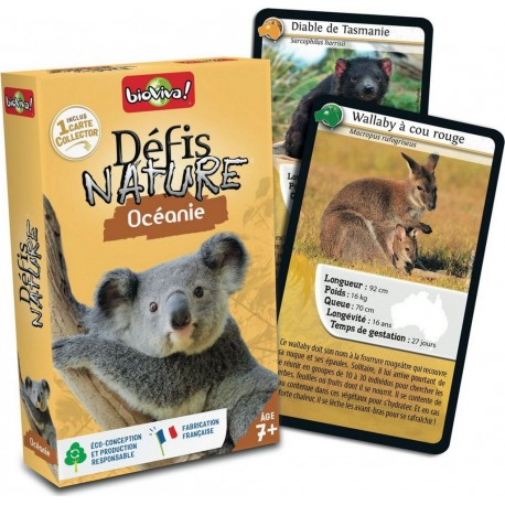 BIOVIVA Défis Nature Océanie 36 cartes collector