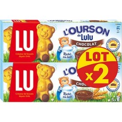 LU L’OURSON de LULU au CHOCOLAT x2