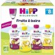 HIPPGourde dessert aux fruits bio 2 variétés dès 8 mois 8x90ml