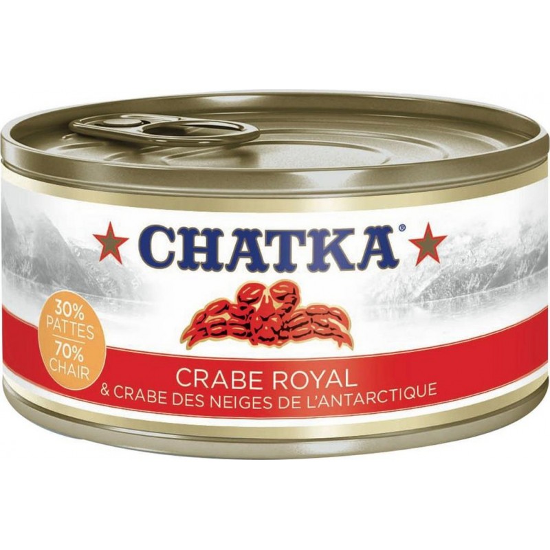 Crabe royal russe 100 % pattes 310gr. Récipient en verre. Chatka. 6un. sur  Delicat Gourmet