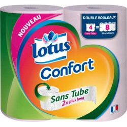 Lotus Papier toilette confort sans tube x4 rouleaux paquet 4 rouleaux
