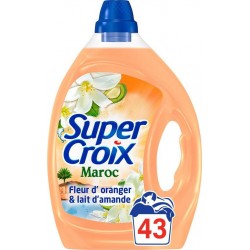 SUPERCROIX LESSIVE LIQUIDE MAROC FLEUR D'ORANGER ET LAIT D'AMANDE 43 LAVAGES, 2,15L