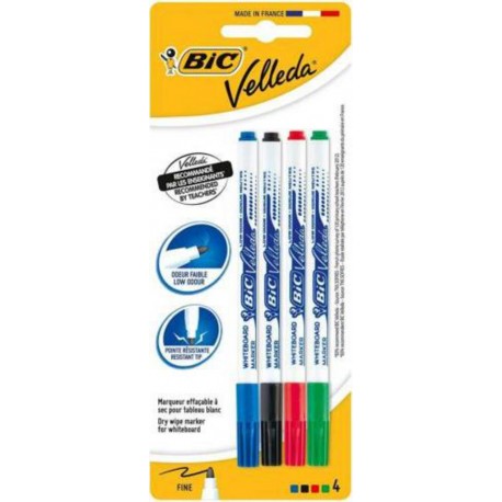 BIC 4 FEUTRES VELLEDA FINS