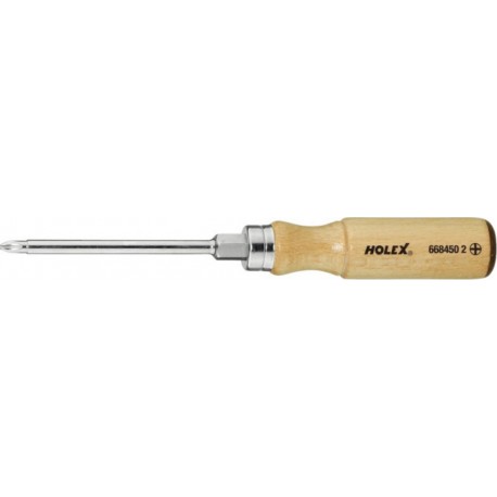 Holex Tournevis pour Phillips, avec manche en bois, Taille empreinte cruciforme: 2 6684502