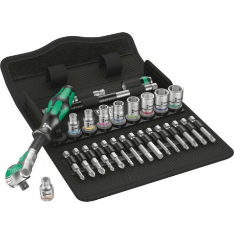 Wera Jeu cliquet 8100 SA 9 Zyklop Speed, à emmanchement 1/4, système impérial, 28 pièces 05004019001