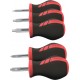 HOLEX Jeu de 5 tournevis courts vis à fente et Phillips 3/2 6673163/2