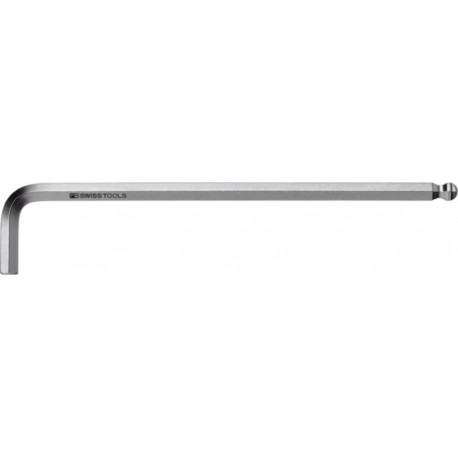 PB Swiss Tools Clé mâle coudée 6 pans, longue chromée, Hexagonal: 1/4 Pouces 212Z.L1/4