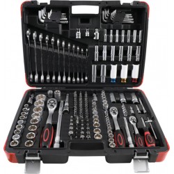BGS Do it yourself Coffret de douilles 6,3 mm (1/4) / 10 mm (3/8) / 12,5 mm (1/2) 176 pièces BGS Do it yourself 15217