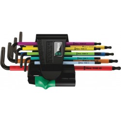 Wera 967/9 TX BO Multicolour 1 Jeu de clés mâles coudées TORX® BO Multicolour, BlackLaser, 9 pièces 05024335001