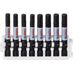 Bosch Jeu d'embouts de tournevis Impact Control 8 pièces 4 x H5 4 x H6 50 mm 2608522332