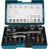 Makita Bit-Set 21 pièces avec clé à cliquet dans boîte plastique B-54081