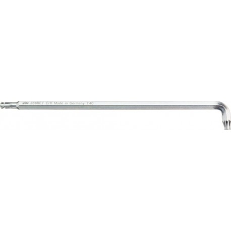 Wiha Clé mâle TORX® à tête sphérique avec jambe courte, argent titane (40976) T30 x 191 mm, 19,2 mm
