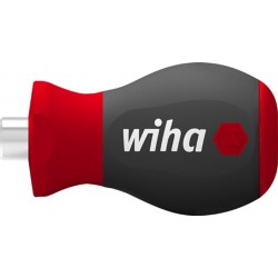 Wiha Tournevis avec porte-embout magnétique Stubby, 1/4 (29463) 57 mm