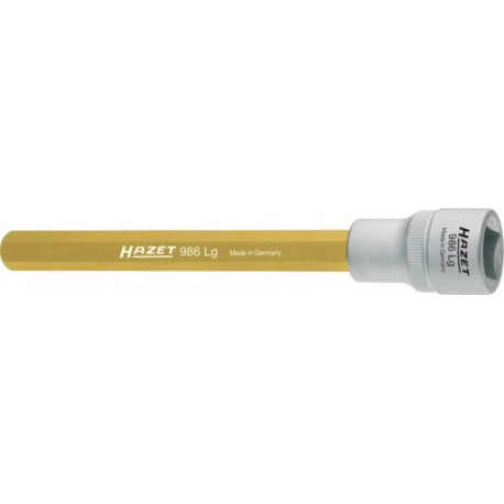HAZET Douille mâle 986LG-4 ∙ Carré creux 12,5 mm (1/2 pouce) ∙ Profil à 6 pans intérieurs ∙ 4 HAZET