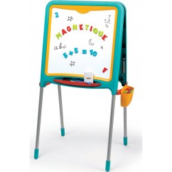 SMOBY Tableau blanc magnétique / à craies 2 en 1 + accessoires