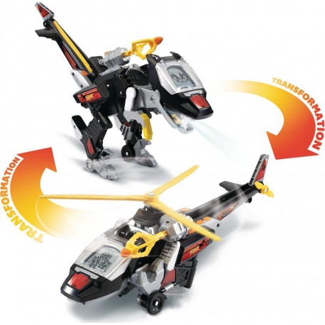 VTECH Switch and go dinos Robot interactif Rotor le méga Vélociraptor transformable en hélicoptère