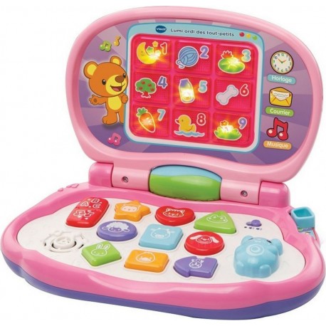 VTECH Lumi ordi des touts-petits rose interactif