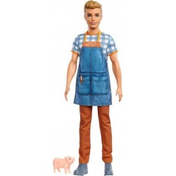 MATTEL Poupée Barbie Ken fermier et bébé cochon