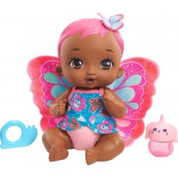 MATTEL My Garden Baby Bébé Papillon Corail boit et fait pipi