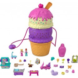 MATTEL Polly Pocket Coffret Multifacettes Glace Mini Poupée