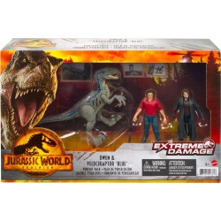 MATTEL Jurassic World Dominion Owen et Vélociraptor Blue