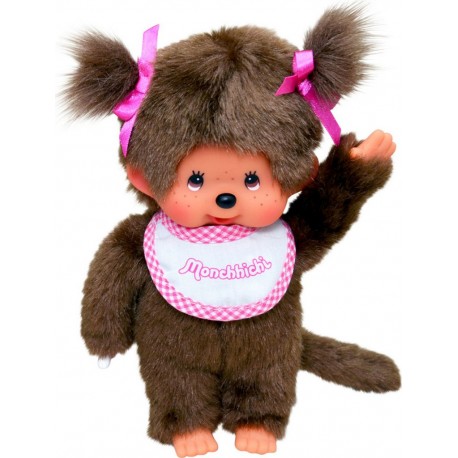 BANDAI Monchhichi Fille Rose 20cm Dès 24 mois