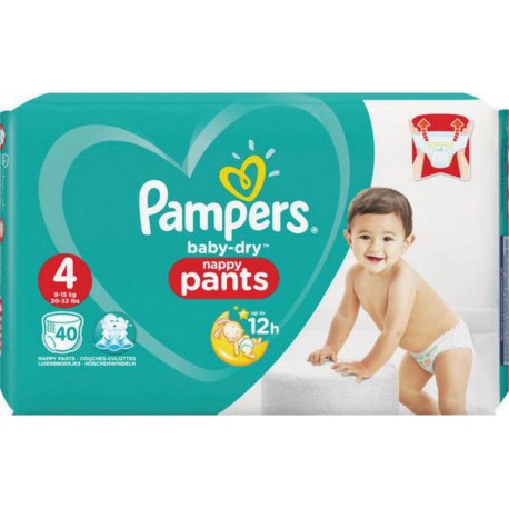 PAMPERS BABY-DRY PANTS GEANT 9-15Kg T4 x40