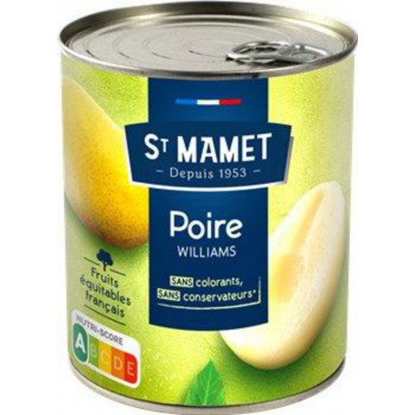 St Mamet Fruits au sirop Poires Williams 455g (lot de 3)