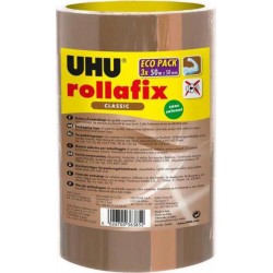 UHU 3 RUBANS BRUN 50M ROLLAFIX