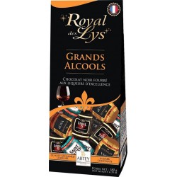 Royal des Lys Abtey Chocolat noir fourré à la liqueur Grands alcools 180g