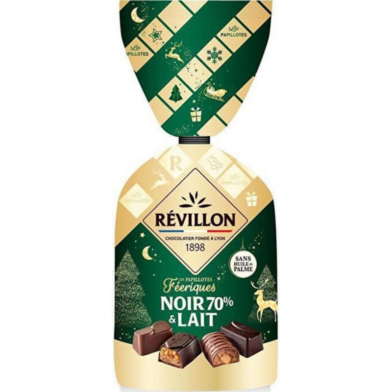 Chocolat lait et noir Bio PAPILLOTES REVILLON : le sachet de 280g à Prix  Carrefour