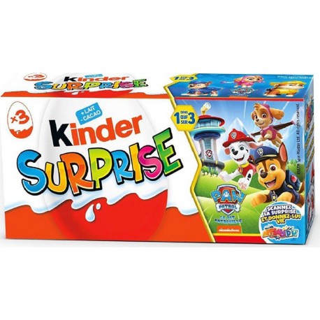 Kinder surprise unisexe pat'patrouille x3 3x20g