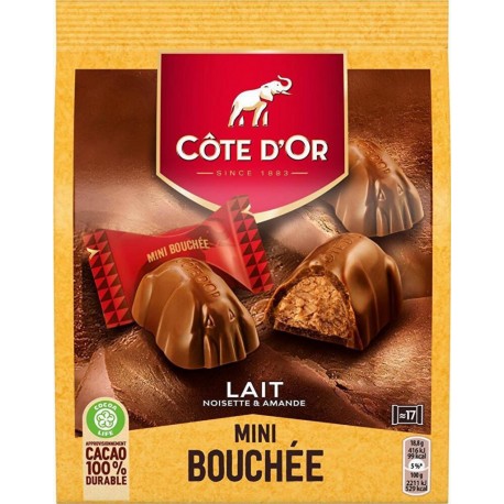 Côte d'or Mini bouchées lait 158g