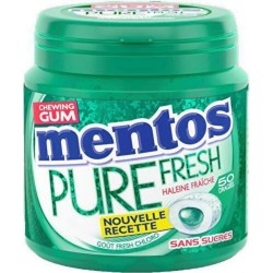 Mentos Bottle pure fresh chlorophylle 50 dragées sans sucre 100g