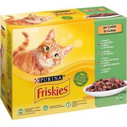 Friskies Pâtées en gelée viandes et légumes pour chat 85g x12