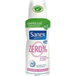 Sanex Zero% Déodorant Compressé Peaux Sensibles 100ml (lot de 3)
