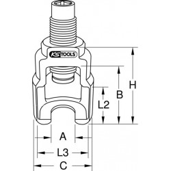 KS Tools Cloche d’extraction universelle de rotule 3/4 Vibro Impact 58 x 115 mm KS Tools 450,033